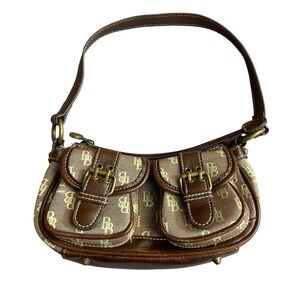 Brentano mini monogram fabric & leather purse